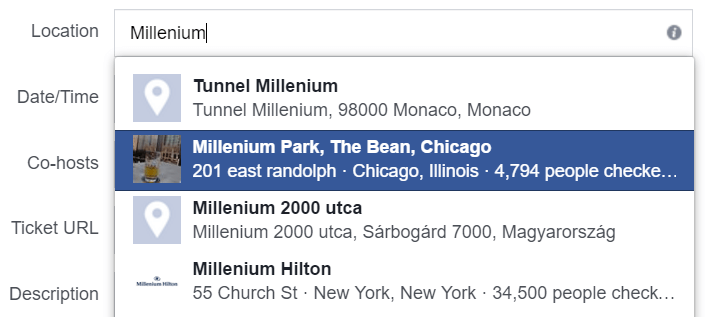 Facebook-Events-Location
